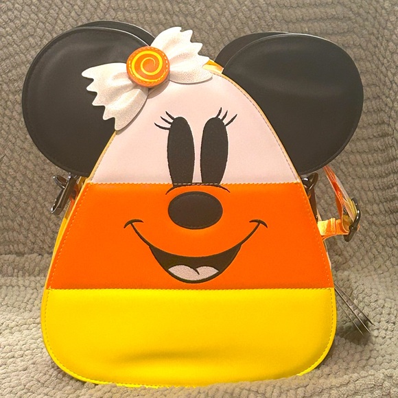 Loungefly Handbags - Disney Loungefly Mickey and Minnie Mouse Candy Corn Crossbody Bag - NWT